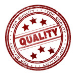 Round stamp with text: Quality